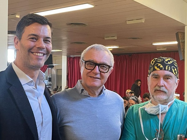 Il Direttore Valerio Mari con Claudio Elbetti e Stefano Michelagnoli