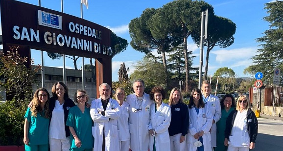 L'equipe che ha seguito il parto cesareo