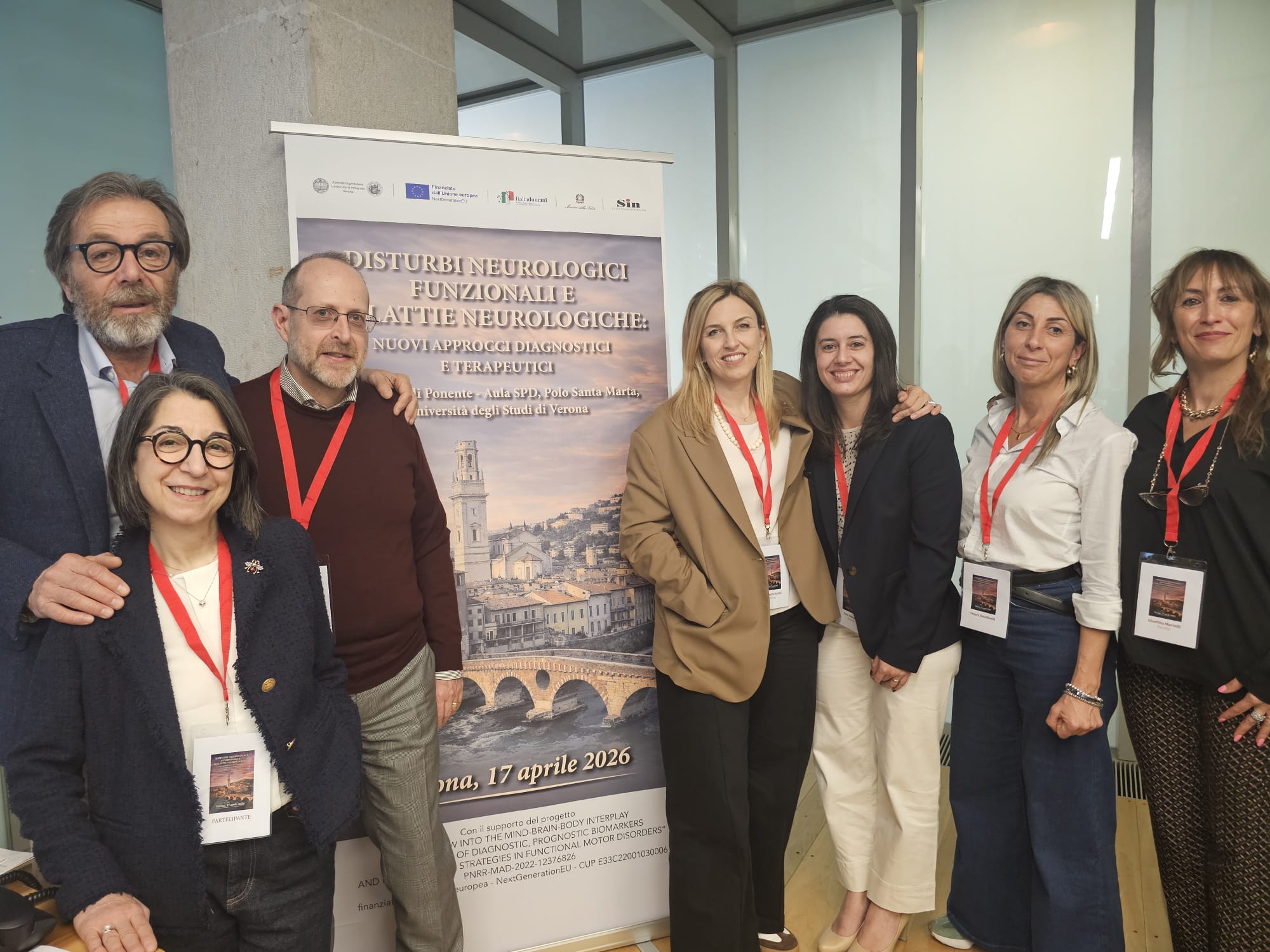 Fotografia con alcuni dei professionisti che hanno partecipato al convegno nazionale di Verona 