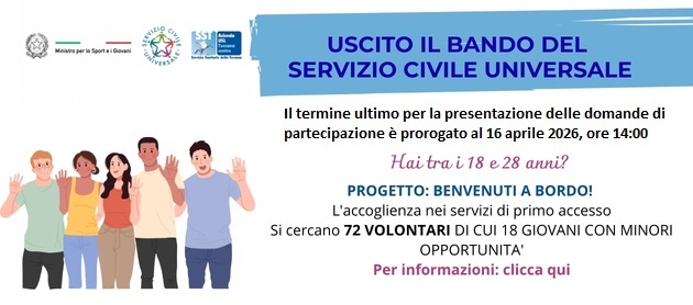 Servizio Civile Universale: bandi,progetti,selezioni e graduatorie